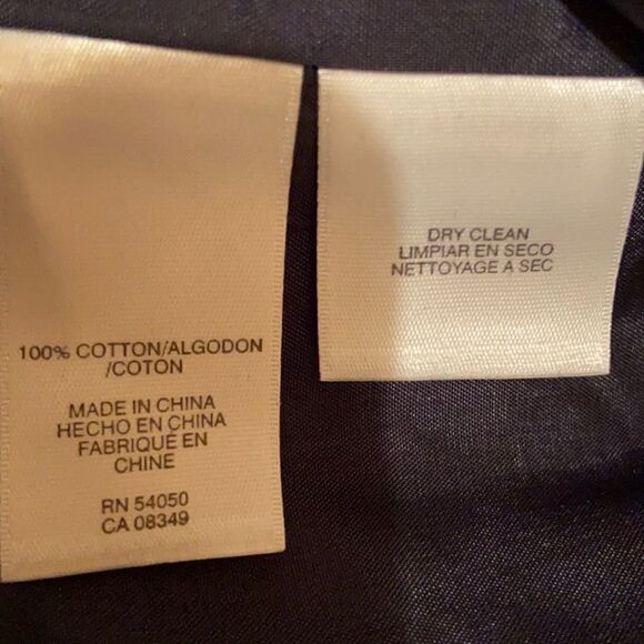 Jones New York Signature blazer snap blue white geometric Sz 6 FiRM on PRICE - Picture 6 of 6